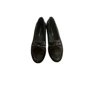 Retro Black Patent Fringe Loafers by Jenny Fairy